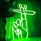 Two Fingers Holding Cigarette  Neon Signs