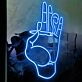 Pinching Cigarette  Neon Sign