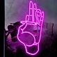 Pinching Cigarette  Neon Sign