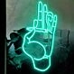 Pinching Cigarette  Neon Sign