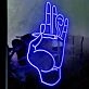 Pinching Cigarette  Neon Sign