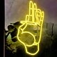 Pinching Cigarette  Neon Sign