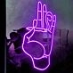 Pinching Cigarette  Neon Sign