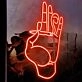 Pinching Cigarette  Neon Sign
