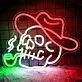 Cool Smoking Skull  Neon Sign