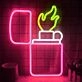 Lighter Lighting Cigarette  Neon Sign