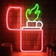 Lighter Lighting Cigarette  Neon Sign