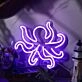 Tusked Five-Claw Octopus Neon Sign