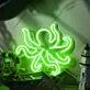 Tusked Five-Claw Octopus Neon Sign