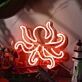 Tusked Five-Claw Octopus Neon Sign