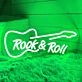 Rock & Roll Music Guitar Neon Sign