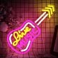 Live Music Electric Guitar Neon Sign