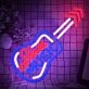 Live Music Electric Guitar Neon Sign