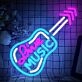 Live Music Electric Guitar Neon Sign