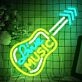 Live Music Electric Guitar Neon Sign