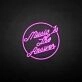 'Music is the answer' neon sign
