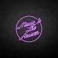 'Music is the answer' neon sign