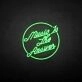 'Music is the answer' neon sign