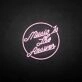'Music is the answer' neon sign