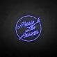 'Music is the answer' neon sign