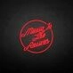 'Music is the answer' neon sign