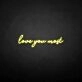 'Love you most' neon sign