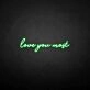 'Love you most' neon sign