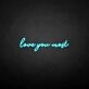 'Love you most' neon sign