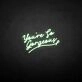'You're so gergeous' neon sign