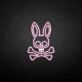 'The skeleton of the rabbit' neon sign