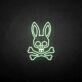 'The skeleton of the rabbit' neon sign