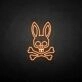 'The skeleton of the rabbit' neon sign