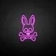 'The skeleton of the rabbit' neon sign