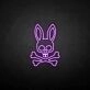 'The skeleton of the rabbit' neon sign