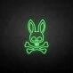 'The skeleton of the rabbit' neon sign