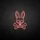 'The skeleton of the rabbit' neon sign