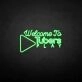 'Welcome to Tubers Play' neon sign
