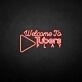 'Welcome to Tubers Play' neon sign