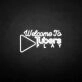 'Welcome to Tubers Play' neon sign