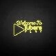 'Welcome to Tubers Play' neon sign