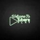 'Welcome to Tubers Play' neon sign