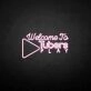 'Welcome to Tubers Play' neon sign