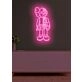 Divided Neon Art Reflecting Inner Struggle and Balance