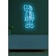 Divided Neon Art Reflecting Inner Struggle and Balance