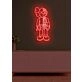 Divided Neon Art Reflecting Inner Struggle and Balance
