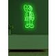 Divided Neon Art Reflecting Inner Struggle and Balance