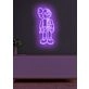 Divided Neon Art Reflecting Inner Struggle and Balance