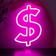 Dollar sign Neon Prosperity and Financial Aspiration