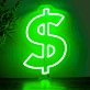 Dollar sign Neon Prosperity and Financial Aspiration