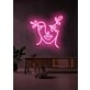 Flower face Neon Bloom Merging Nature with Human Beauty